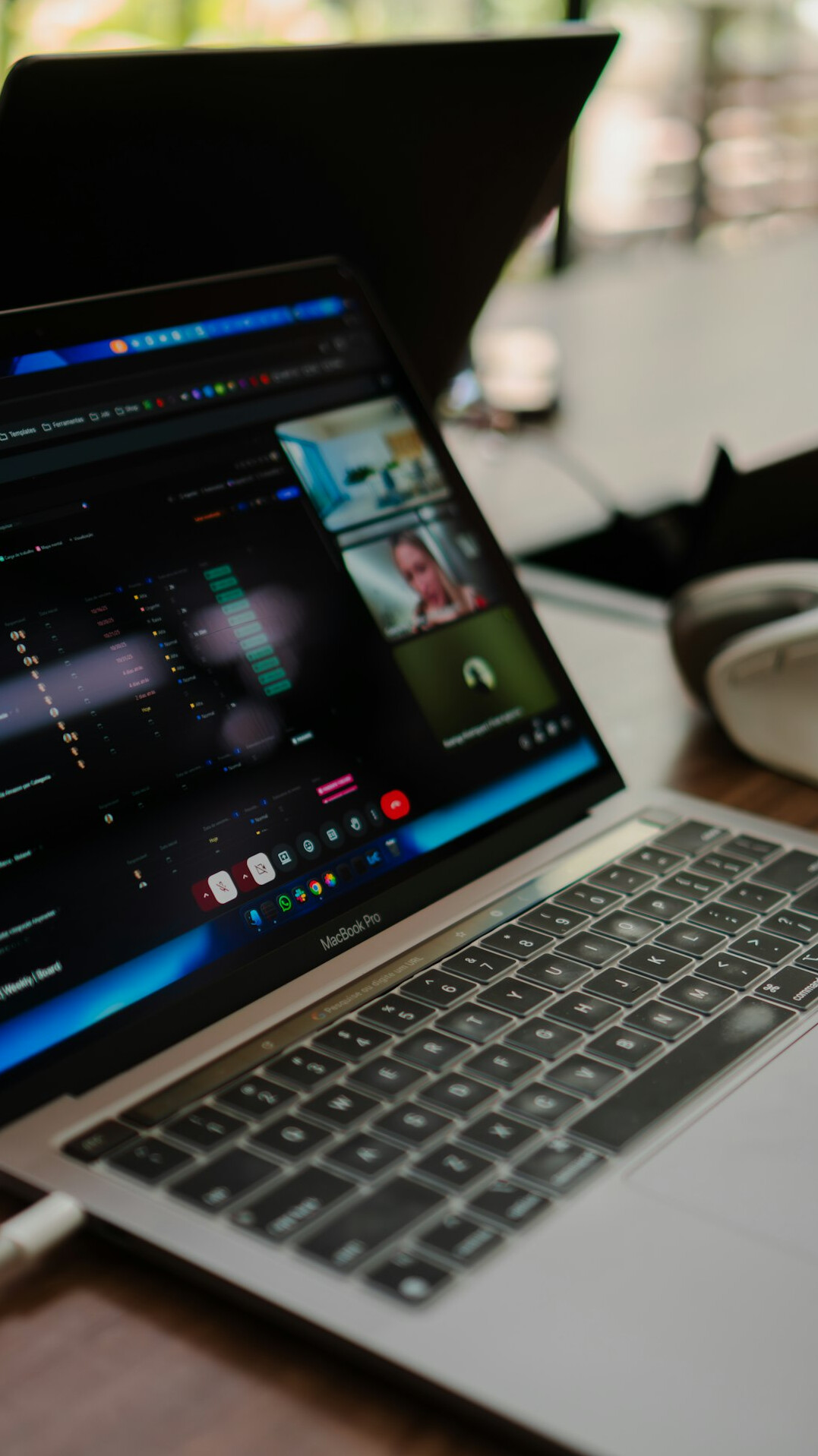 video editing on laptop