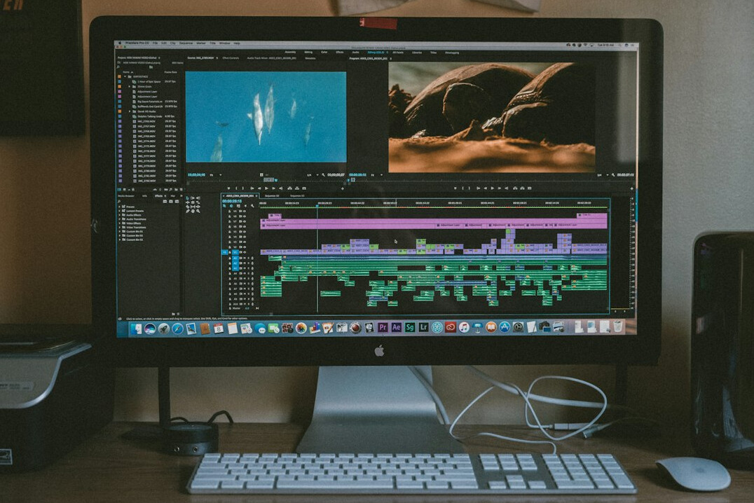 cinematic video clips on screen