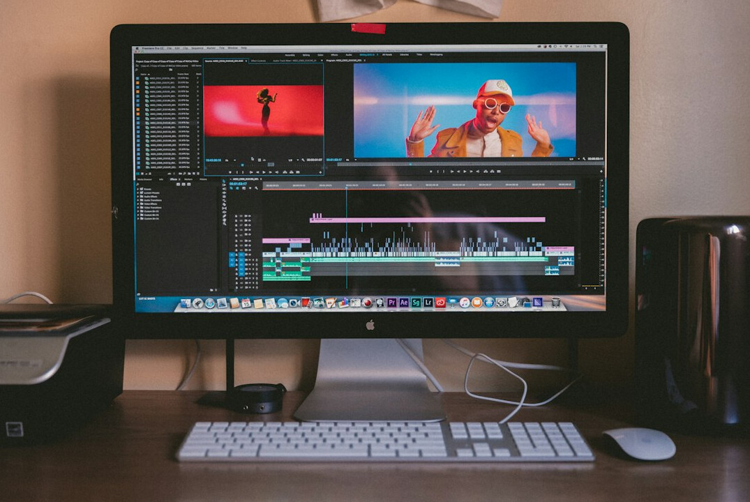 video editor working on timeline